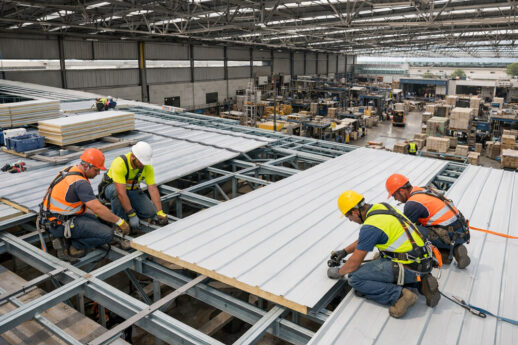 rifacimento-tetto-capannone-industriale-durante-lavori-di-posa
